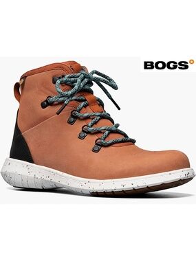 BOGS WOMEN NIB JANIPER HIKER PAPRIKA WATERPROOF LEATHER HI-TOP BOOT. SIZE 9.5M